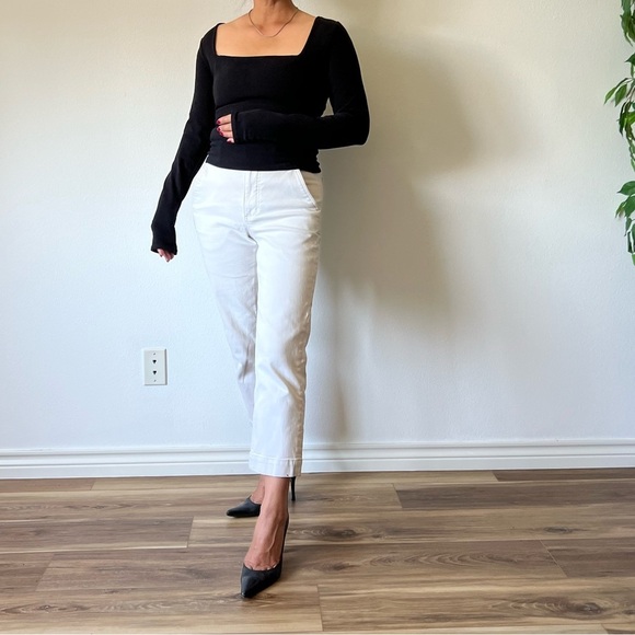 Good American Essentials Women's Square Neck Long Sleeve Tee - Picture 4 of 15